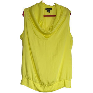Lane Bryant Sleeveless Cowl Neck Top Size 22/24 Highlighter Neon Yellow